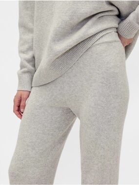 GAP Light Gray Wide-Leg Knit Sweatpants for Kids